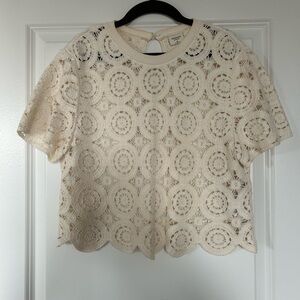 Abercrombie & Fitch Cream Lace Blouse